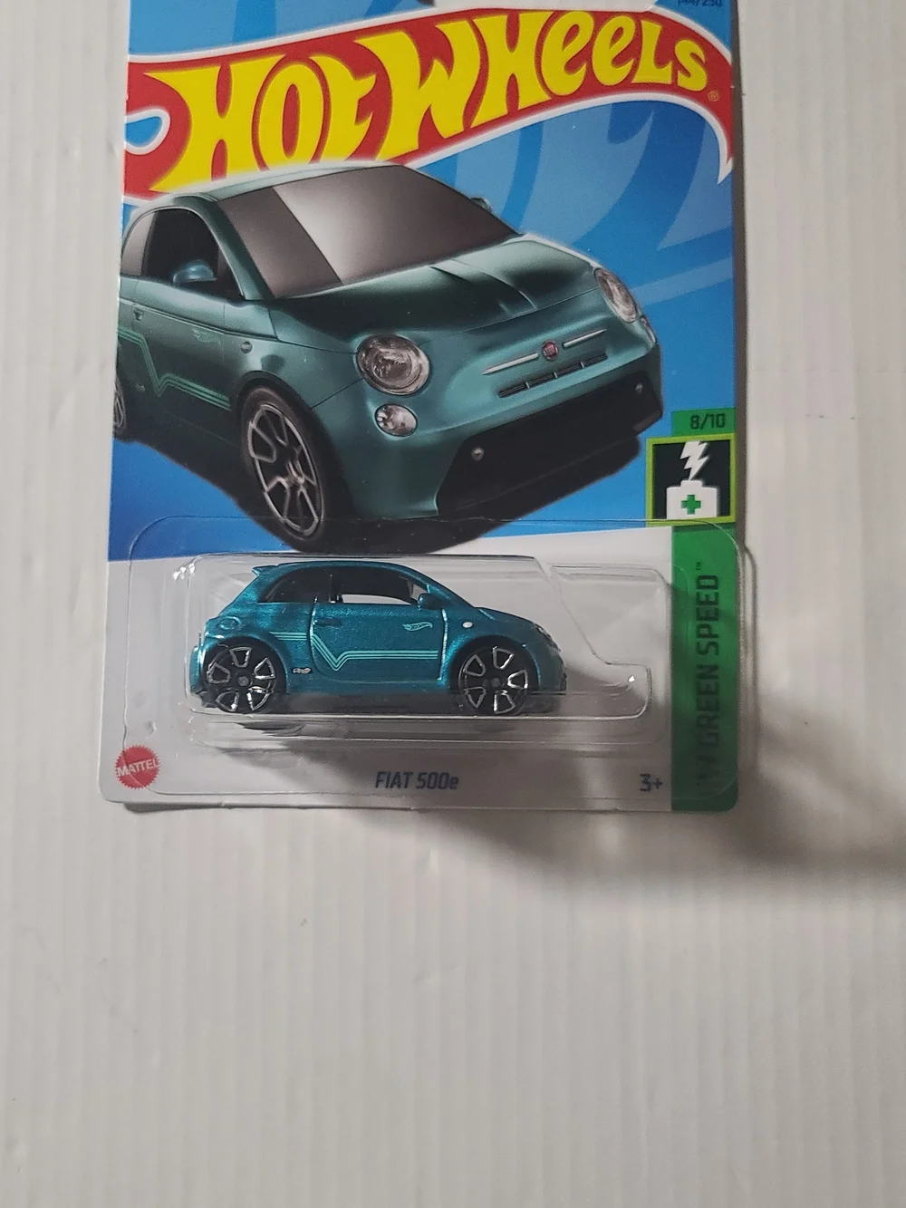 Mattel Hot Wheels HW Green Speed Fiat 500e - Gray